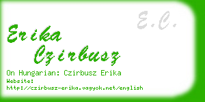 erika czirbusz business card